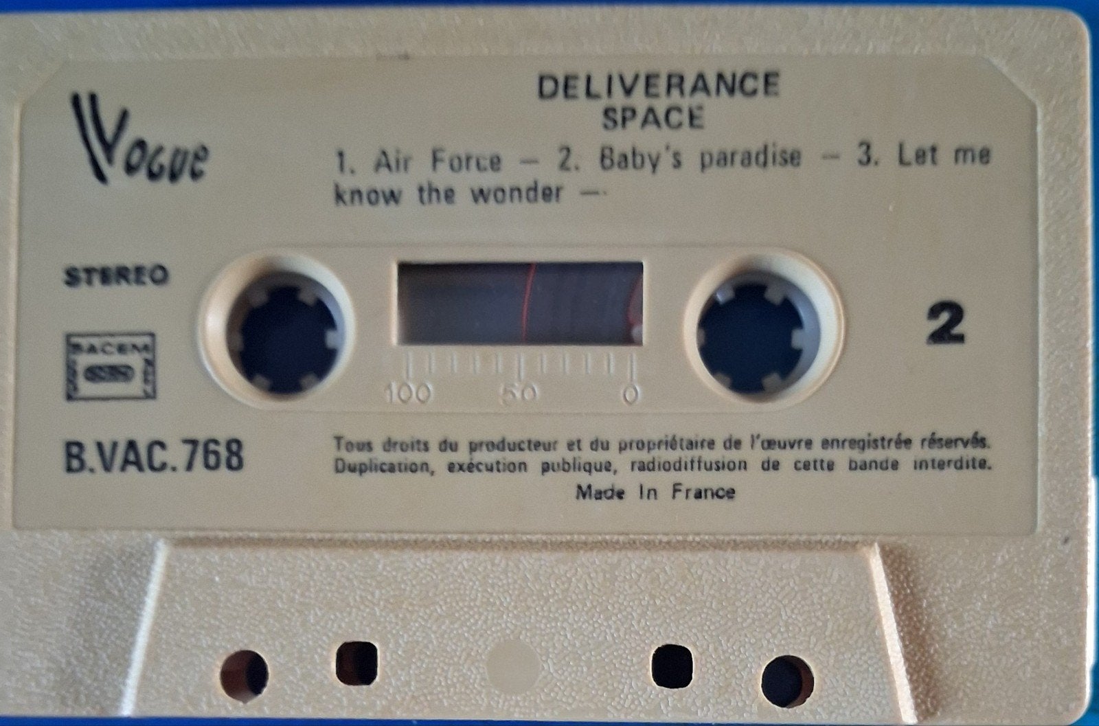 Deliverance , Space. 1977. Cassette bandje., Verzamelen, Ophalen, Gebruikt, Overige typen