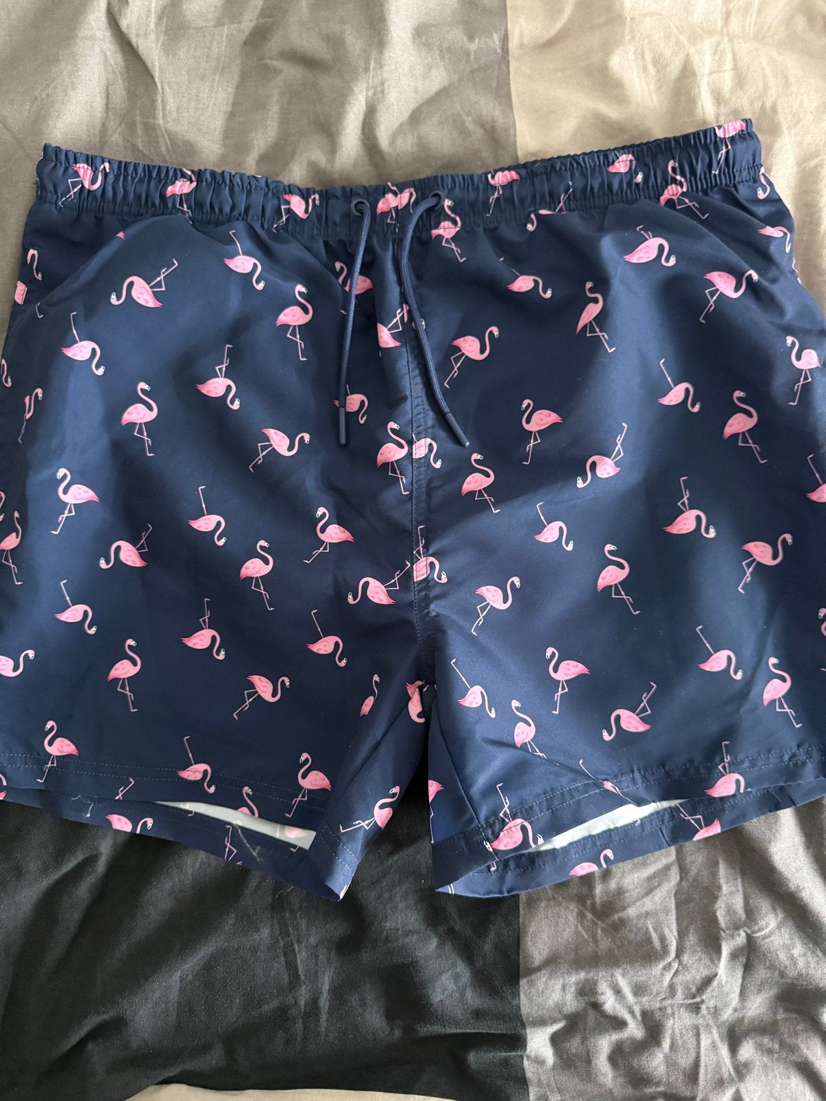 Zwemshort Met Flamingo Print, Ophalen of Verzenden, Maat 56/58 (XL), Blauw, Zwemshort