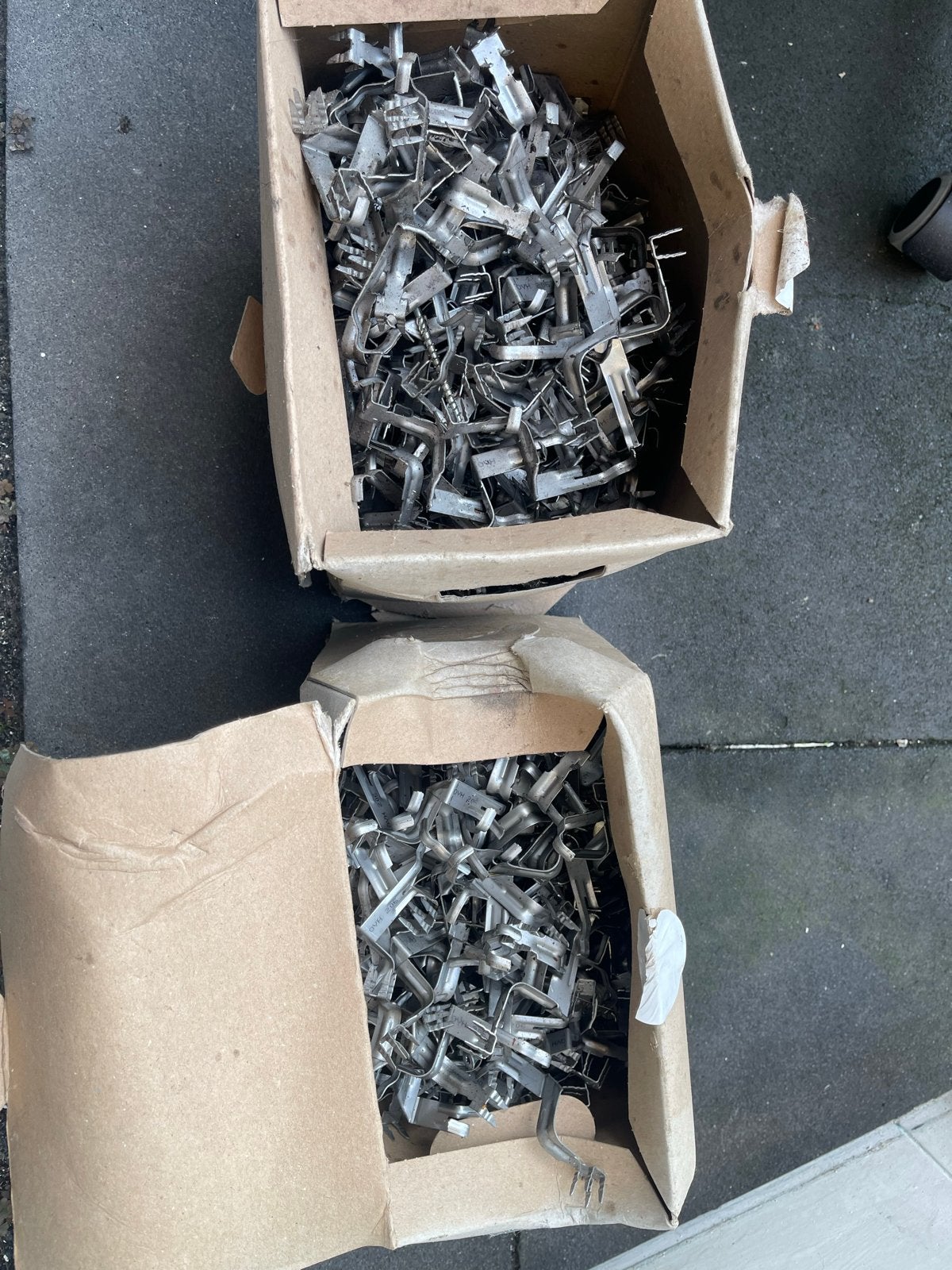 Dakpanhaken - 2 dozen, ongeveer 200 stuks, Gebruikt, Overige typen, Ophalen of Verzenden, Metaal