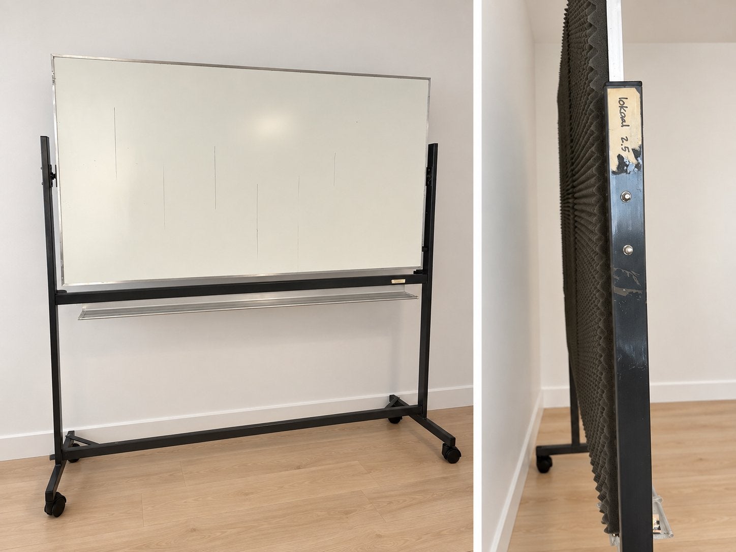 Magnetisch White board 200x100 op verrijdbare standaard, Diversen, Ophalen, Mobiel, Gebruikt, Whiteboard