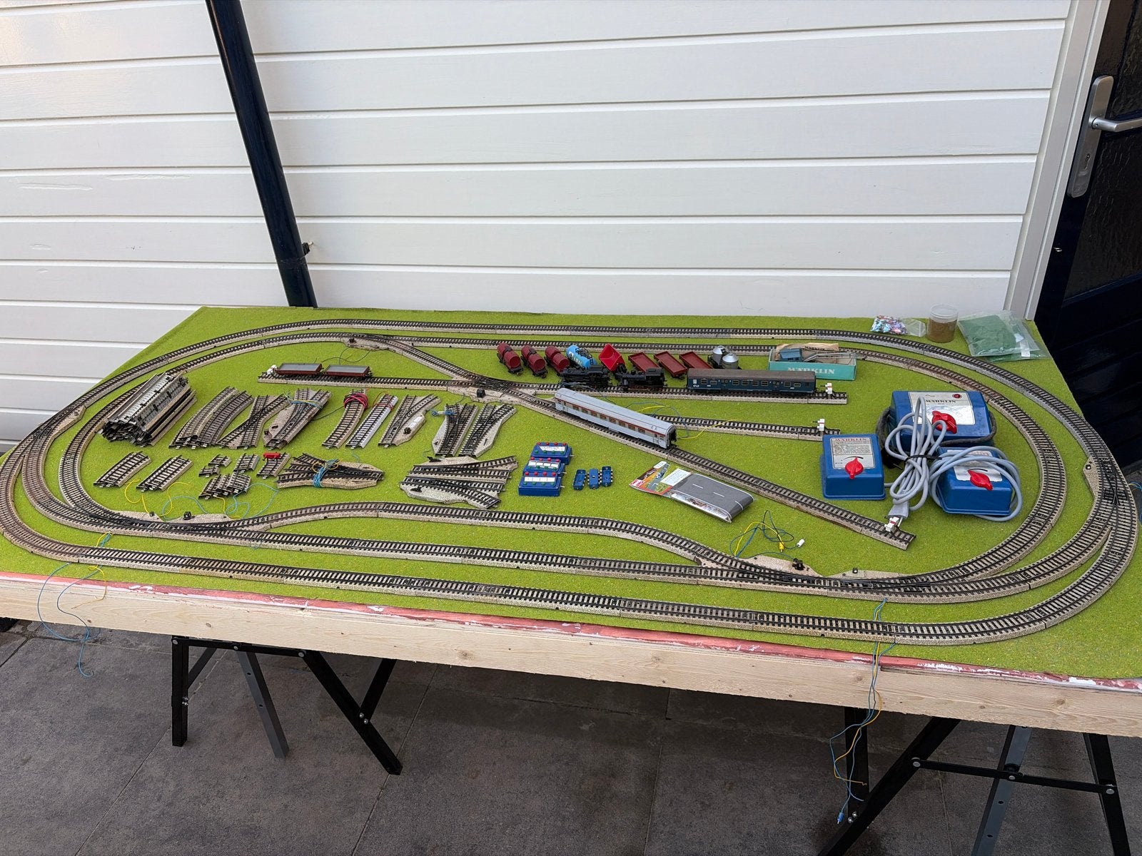 Märklin H0 Treinset met veel rails en toebehoren, Hobby en Vrije tijd, Modeltreinen | H0, Ophalen, Wisselstroom, Analoog, Märklin