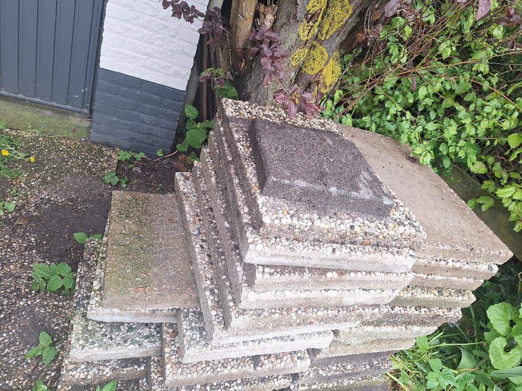 Grindtegels, Ophalen, Gebruikt, Beton, Terrastegels