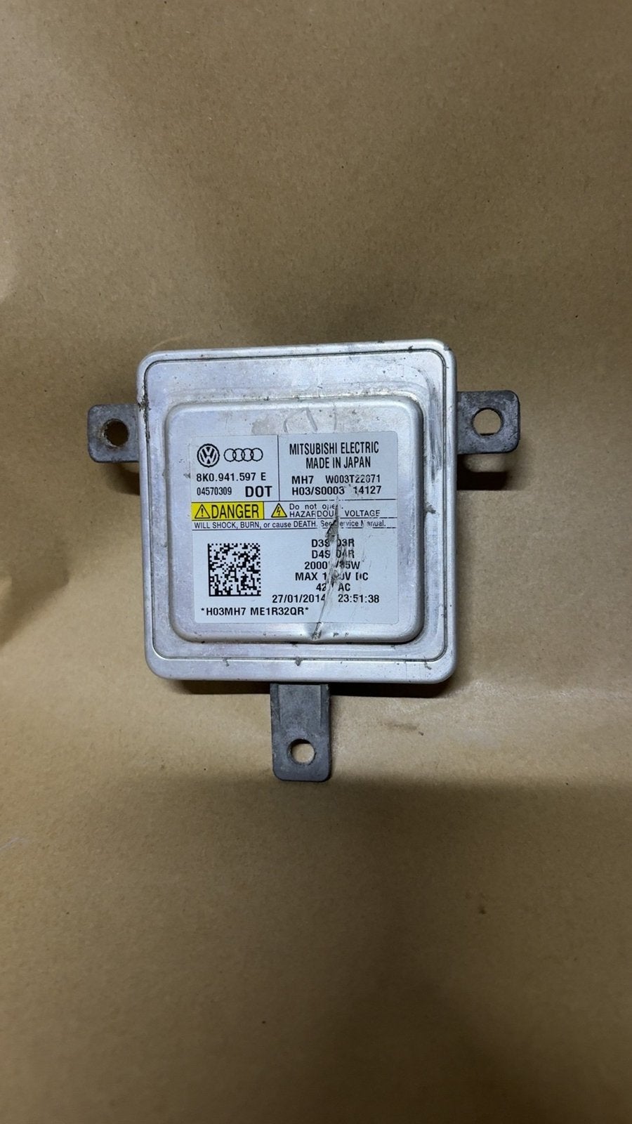 Mitsubishi Electric / VAG Xenon Ballast (8K0 941 597 E), Auto-onderdelen, Gebruikt, Ophalen of Verzenden, Bumper, Volkswagen
