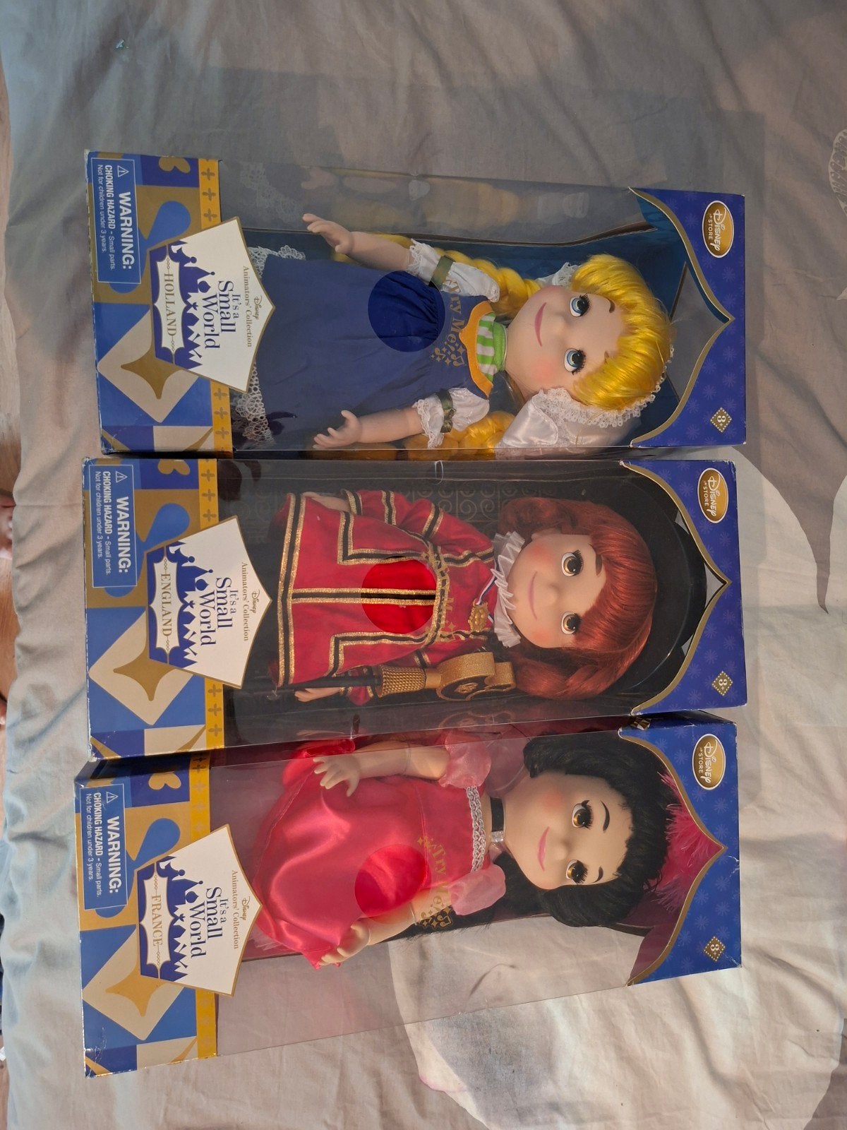 Disney Animator's It's a Small World poppen (3 stuks), Ophalen of Verzenden, Overige figuren, Nieuw, Overige typen