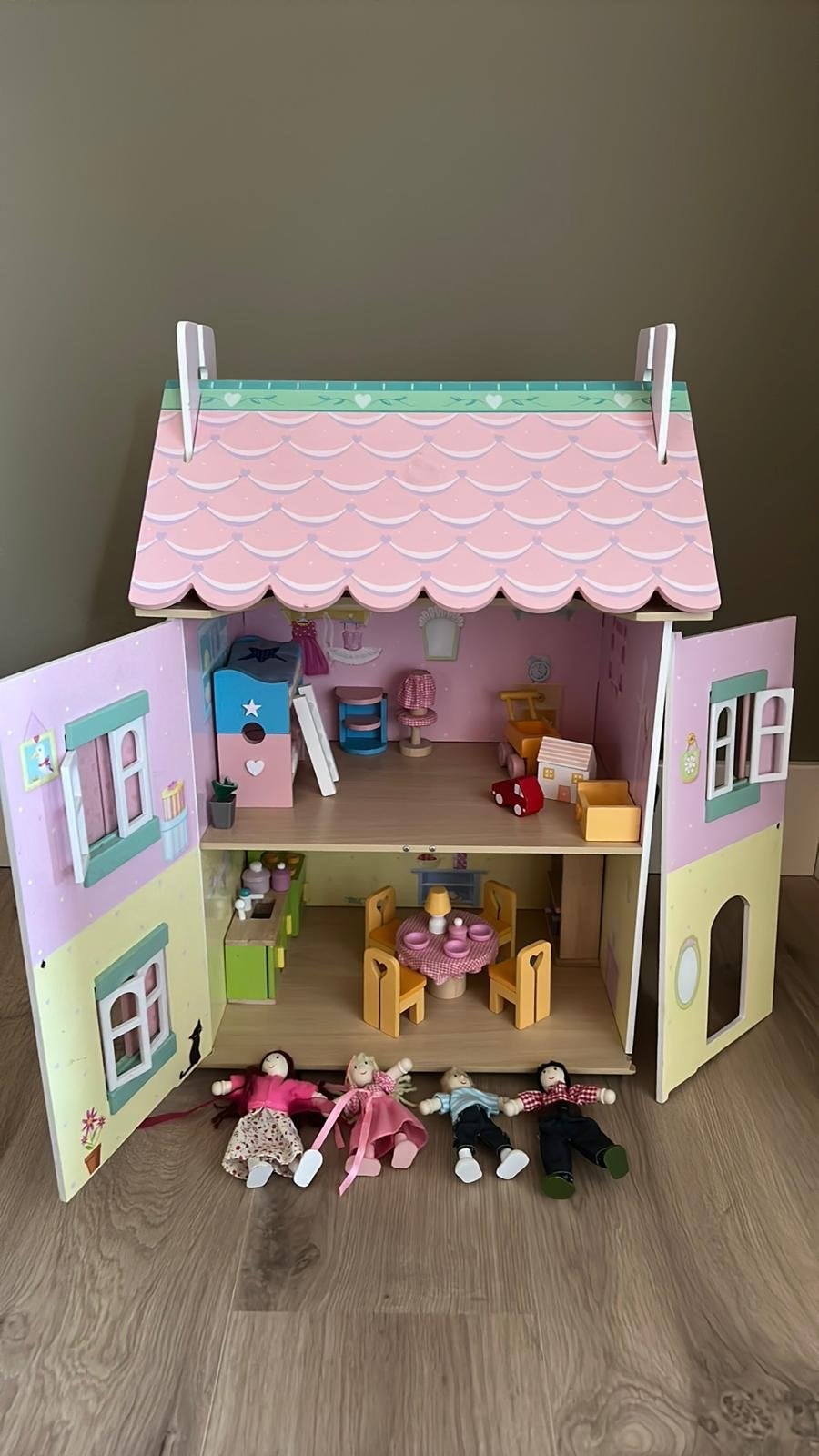 Little Dutch Houten Poppenhuis met Meubels en Poppetjes, Ophalen of Verzenden, Zo goed als nieuw, Poppenhuis