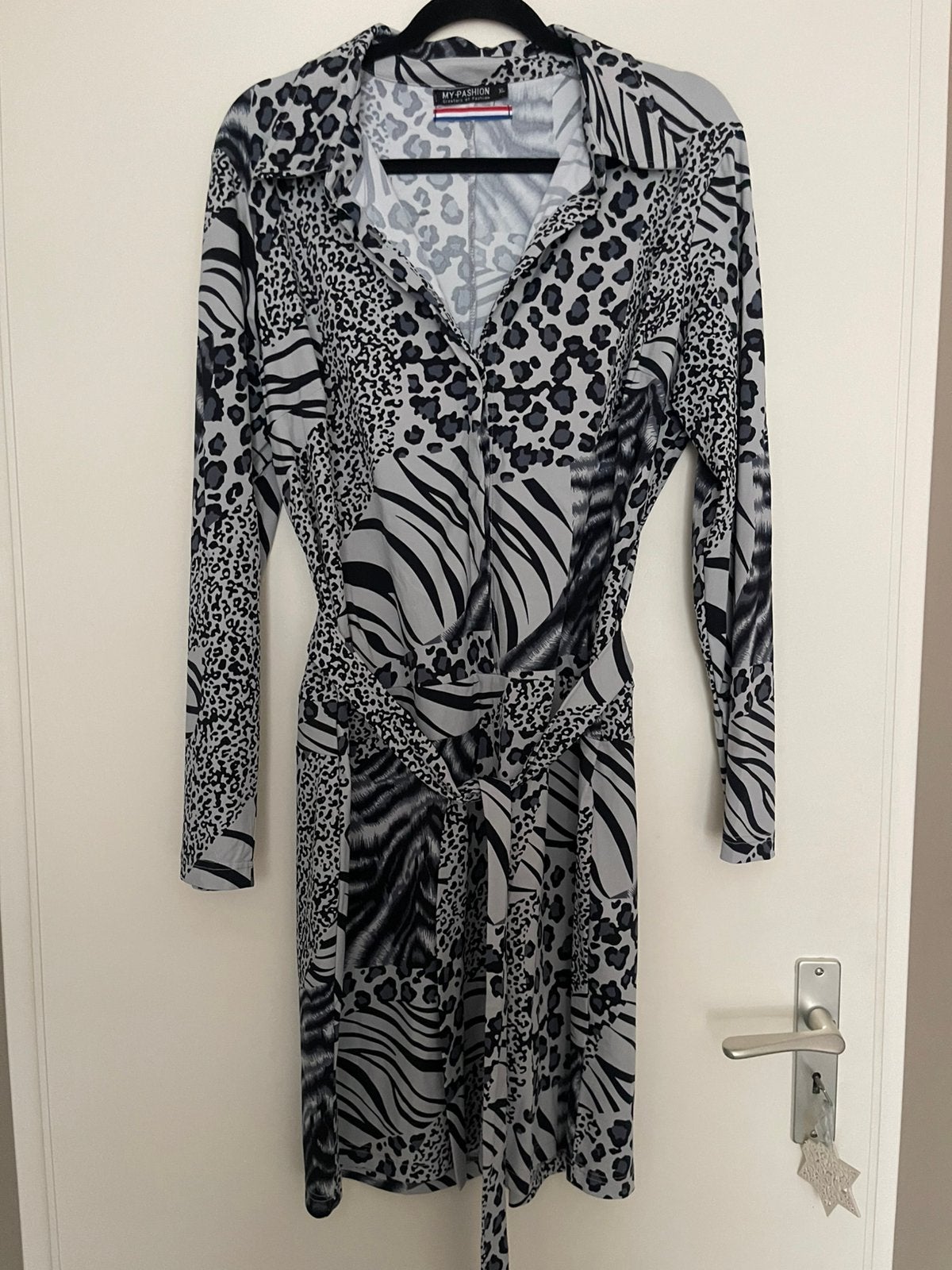 MY PASHION travelstof jurk maat xl, Zwart, Maat 46/48 (XL) of groter, Ophalen of Verzenden, Zo goed als nieuw