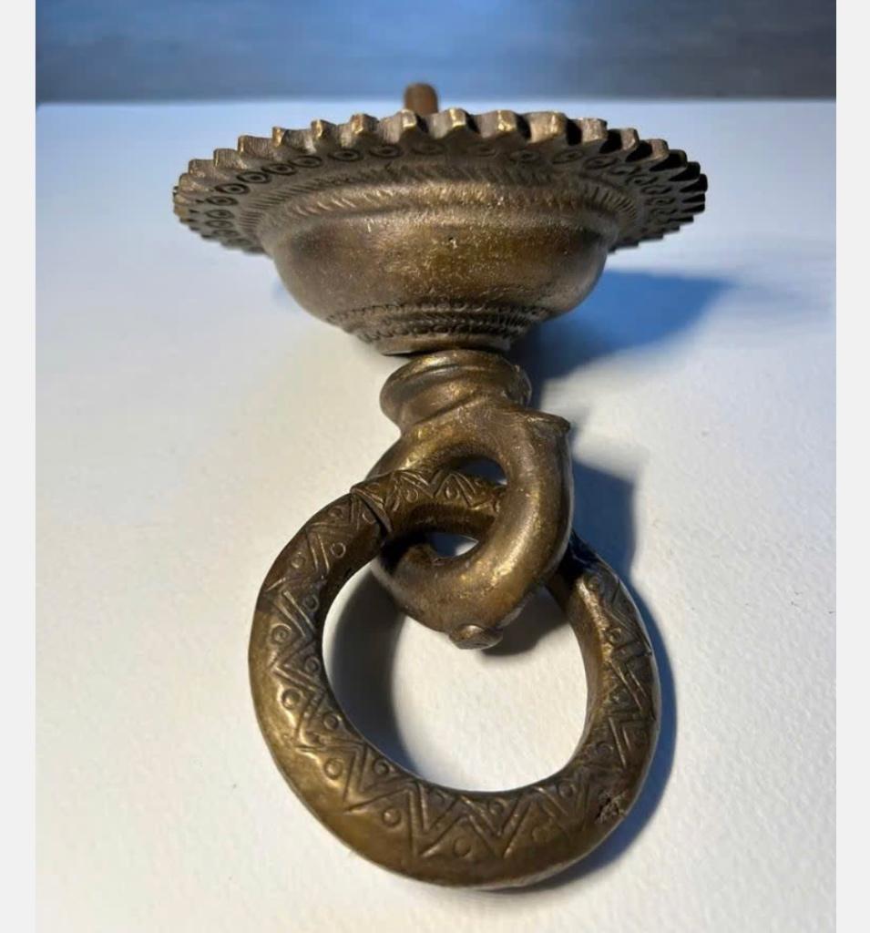 Vintage Zwaar koperen messing deurklopper, Antiek en Kunst, Antiek | Koper en Brons, Ophalen of Verzenden