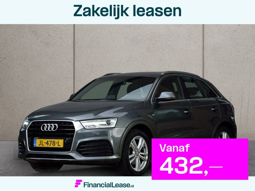 Audi Q3 1.4 TFSI CoD Sport Pro Line S-Line 150PK | Navi | Bl, 730 kg, 4 cilinders, 150 pk, Leder en Stof