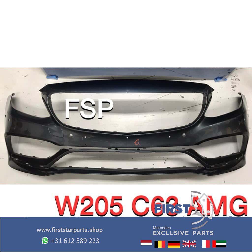 W205 C205 C63 AMG Voorbumper grijs origineel Mercedes 63, Gebruikt, -, Voor, Ophalen of Verzenden