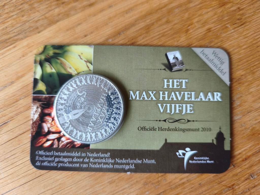 Max Havelaar Vijfje Herdenkingsmunt, Ophalen of Verzenden
