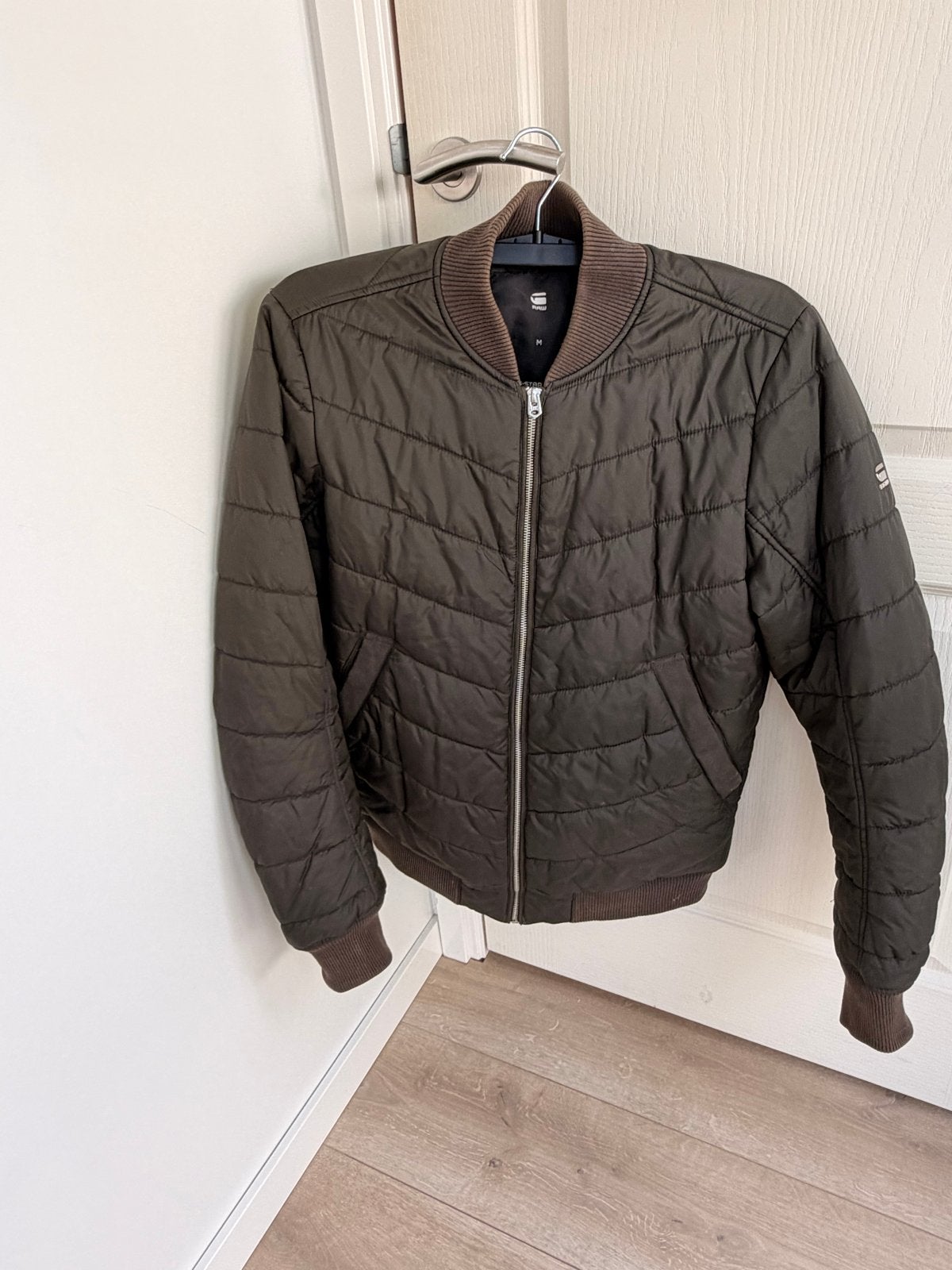 G-Star RAW gewatteerd bomberjack - Maat M, Ophalen, Zo goed als nieuw, Maat 48/50 (M), Groen