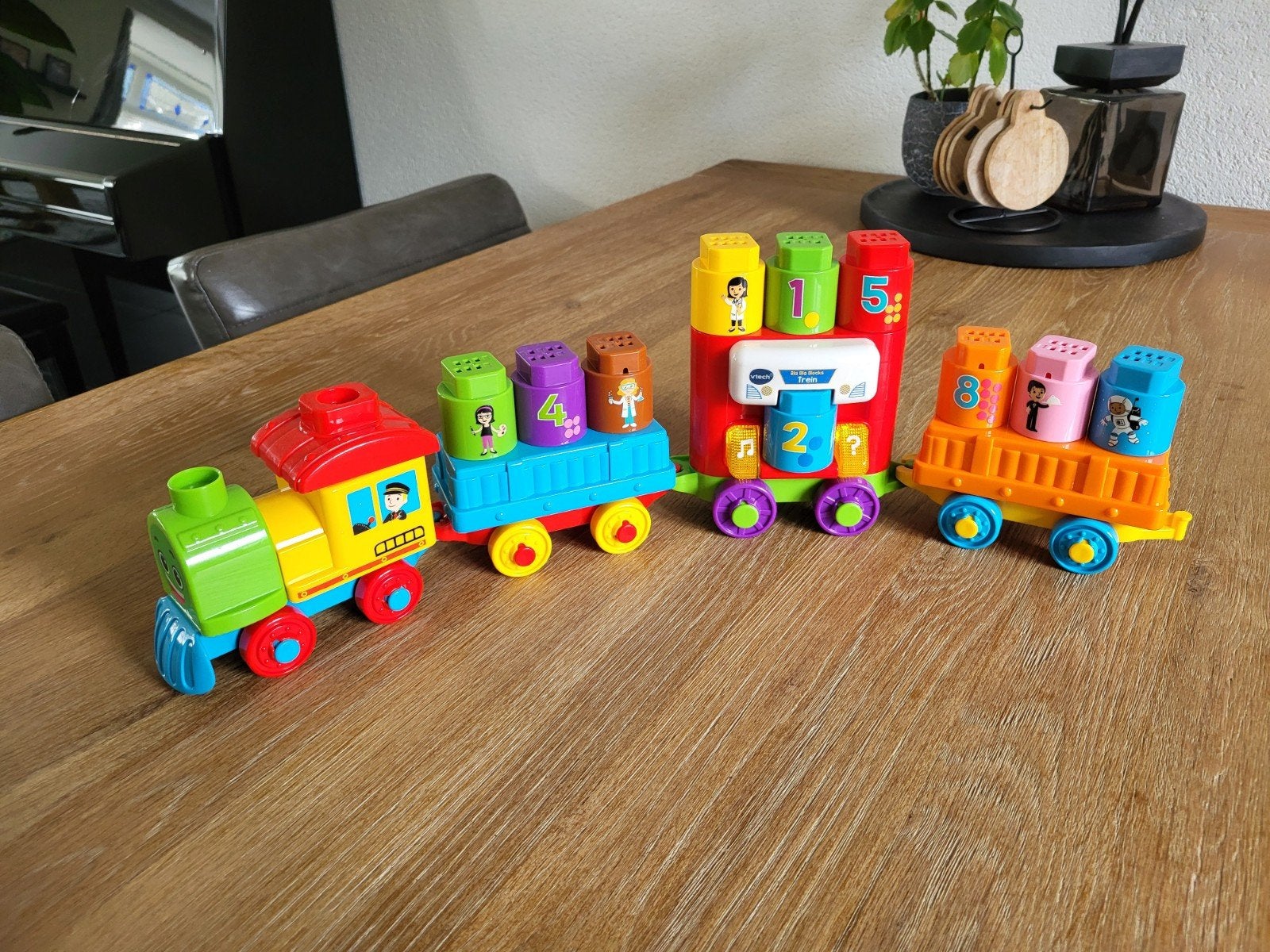 VTech Bla Bla Blocks Trein met geluid en licht, Ophalen of Verzenden, Gebruikt, Overige typen, Met licht