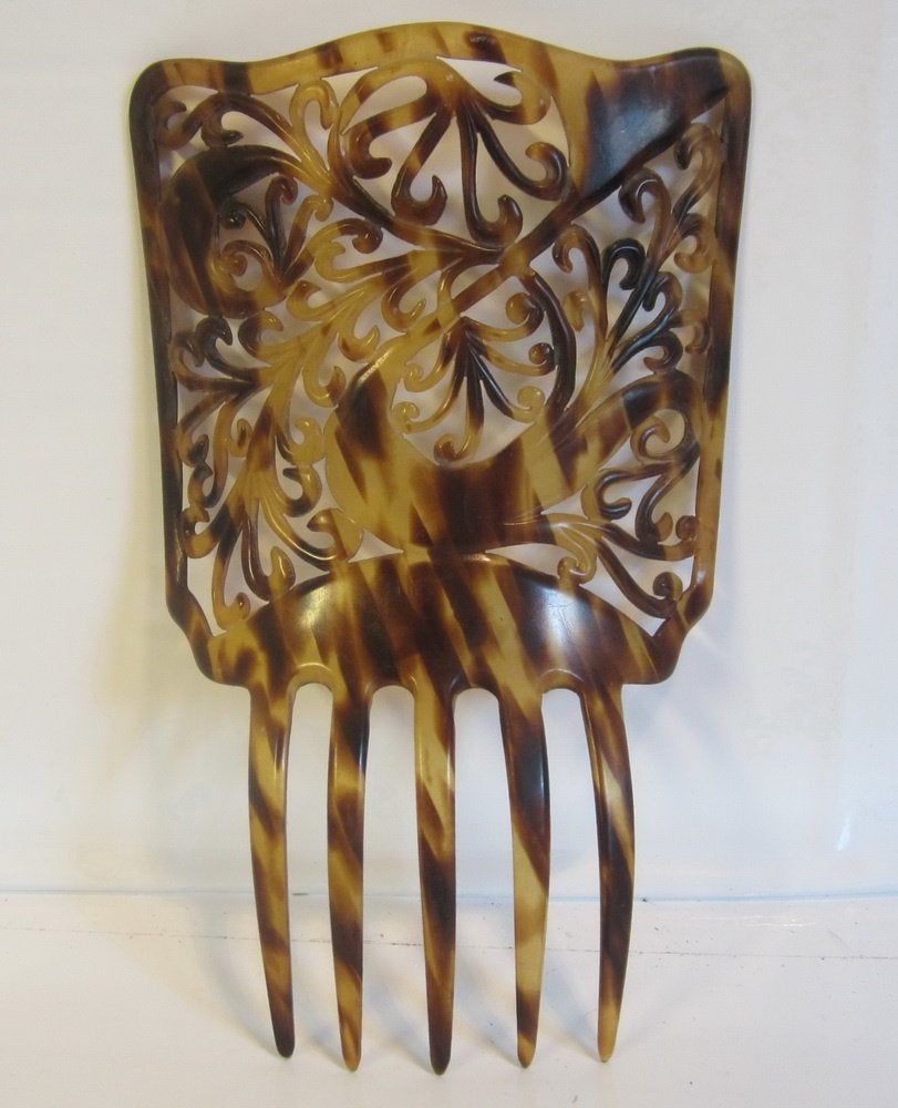 Vintage haarkam, mantella kam, celluloid nr3, Verzenden