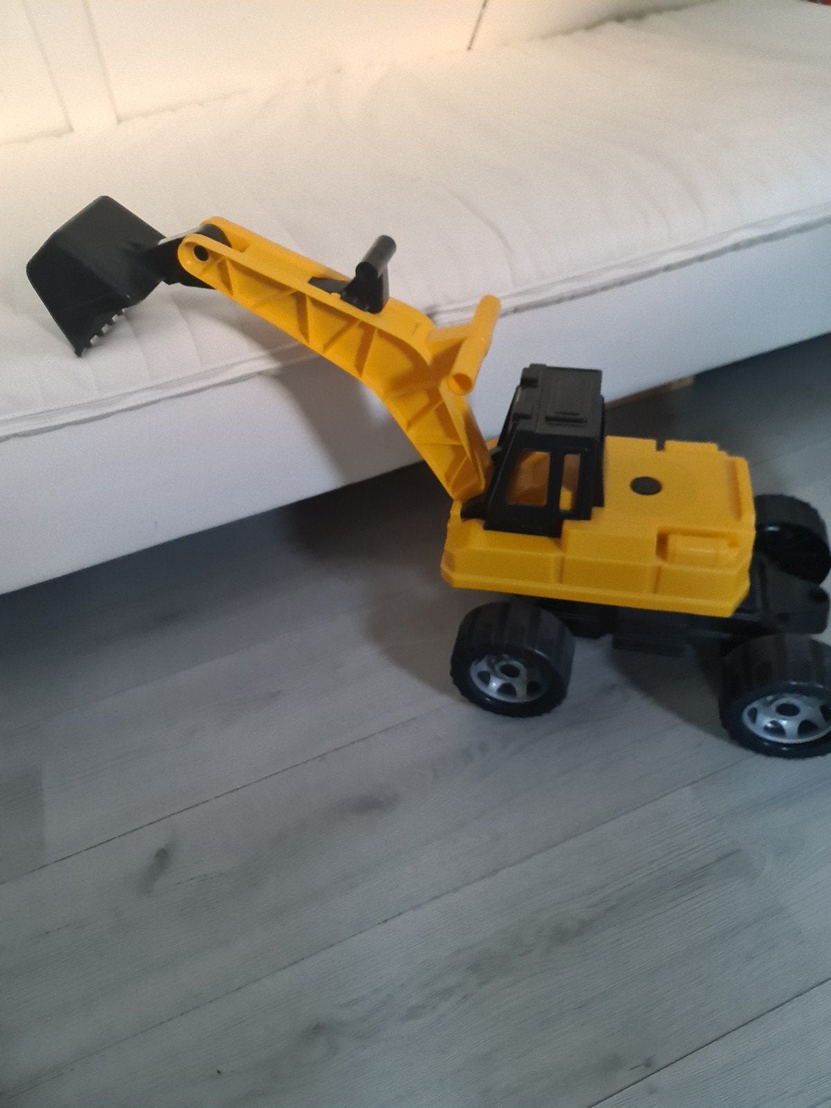 Gele speelgoed graafmachine voor kinderen, Ophalen of Verzenden, Gebruikt