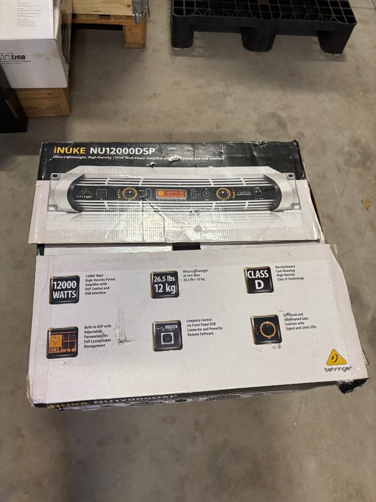 Behringer iNuke NU12000DSP eindversterker 12000W | Nieuw, Ophalen, Nieuw, 1000 watt of meer, Overige typen