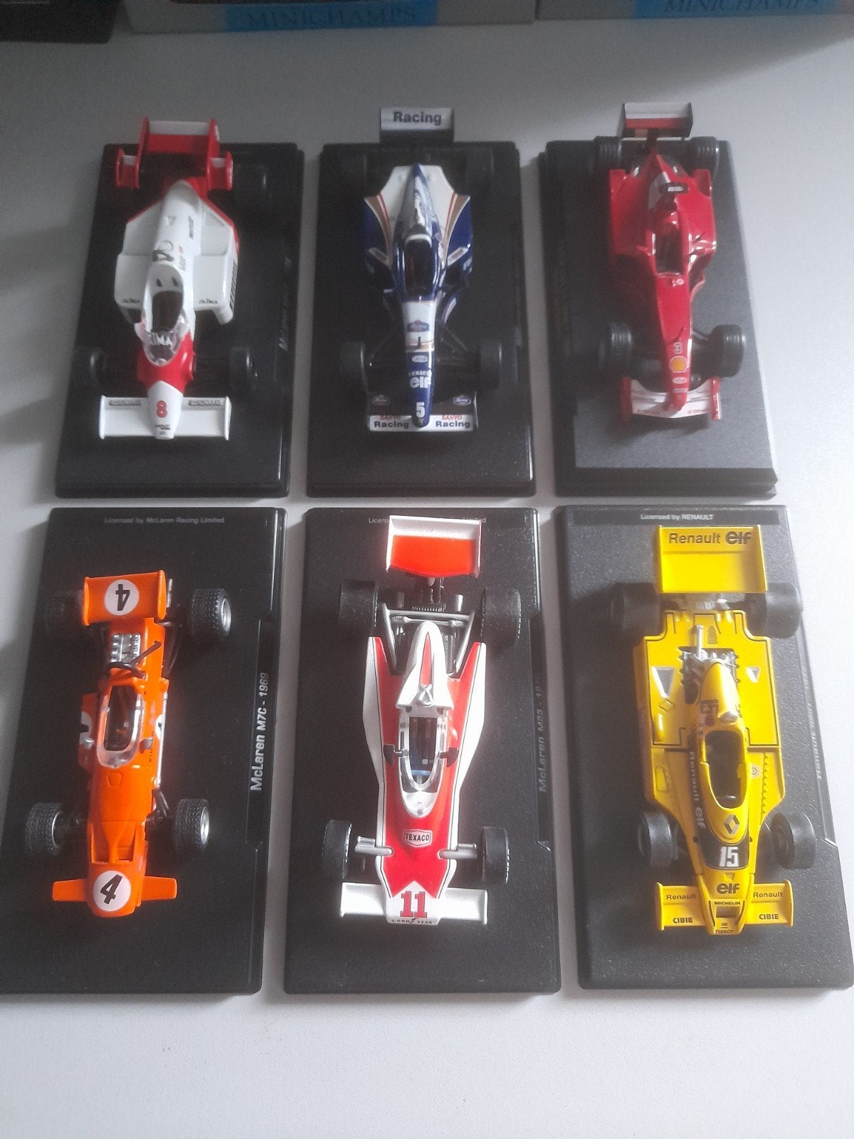 Serie F1 schaalmodellen 1:43 Historisch, Hobby en Vrije tijd, Modelauto's | 1:43, Ophalen of Verzenden, Zo goed als nieuw, Auto