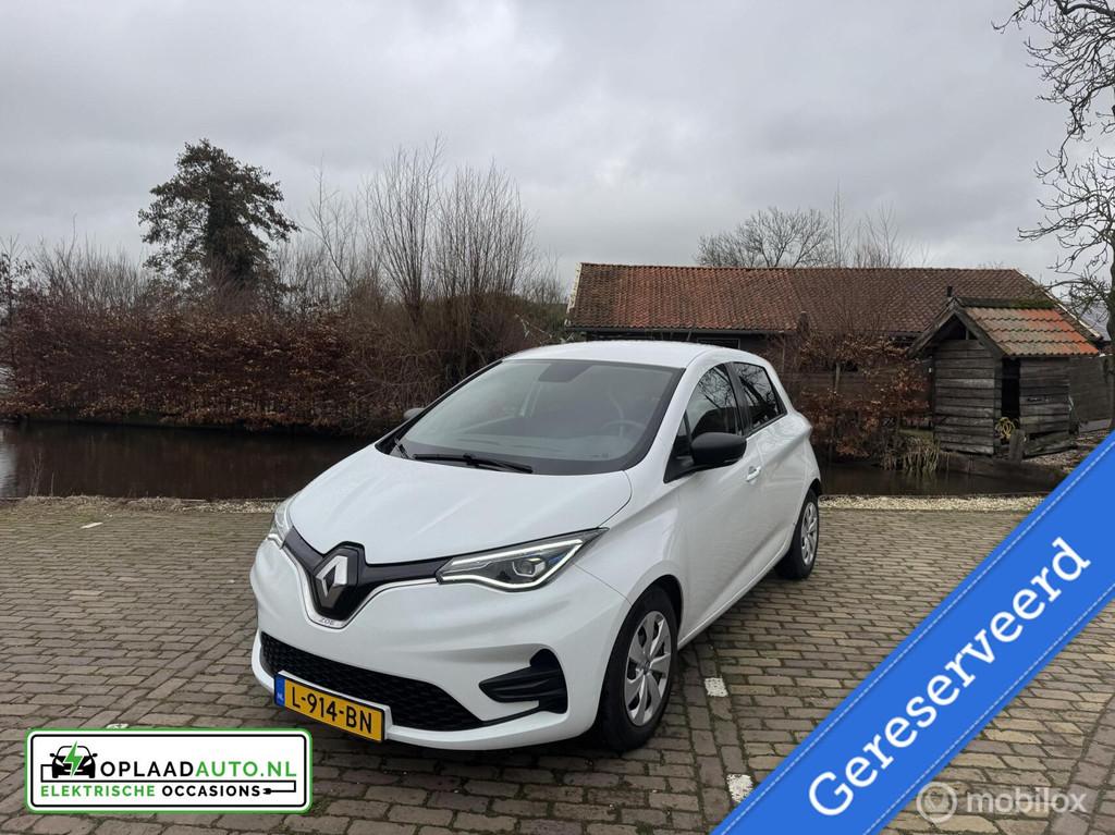 Renault Zoe R110 Life 52 kWh (Accu huur) Nette auto, Auto's, Gebruikt, Met garantie (alle), LED verlichting, Wit