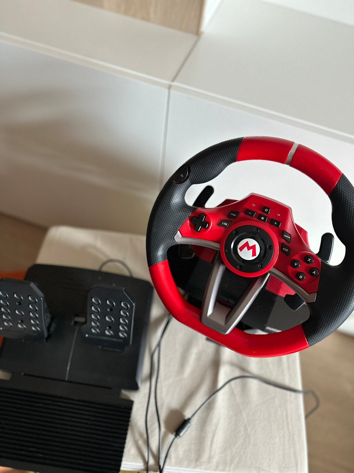 HORI - mario kart racing wheel pro deluxe nintendo switch, Ophalen, Zo goed als nieuw, Switch, Stuurtje of Sportattribuut