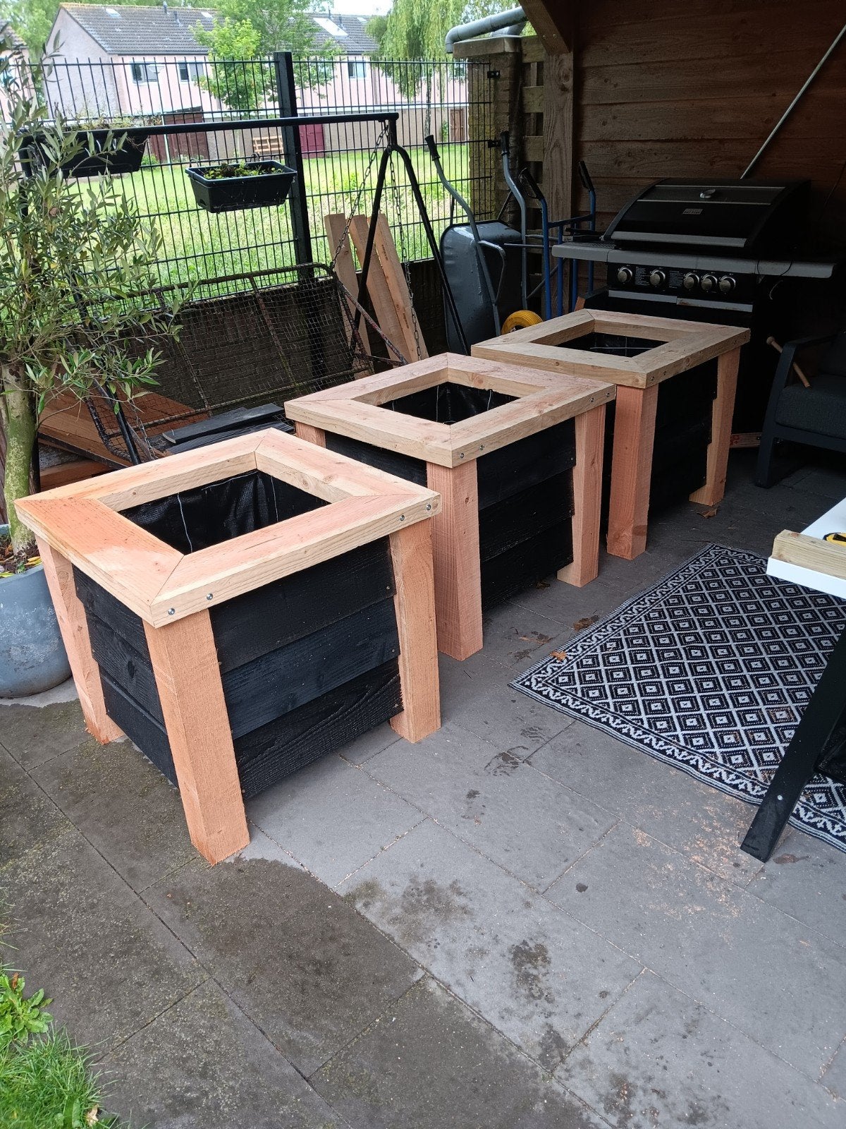Plantenbak Bloembak Boombak, Tuin en Terras, Bloembakken en Plantenbakken, Minder dan 60 cm, Vierkant, Ophalen of Verzenden, Zo goed als nieuw