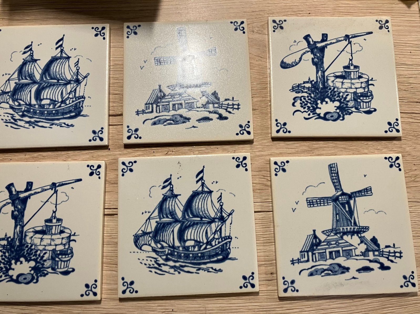12 stuks Oud Hollandse Mosa tegels - Origineel, Ophalen