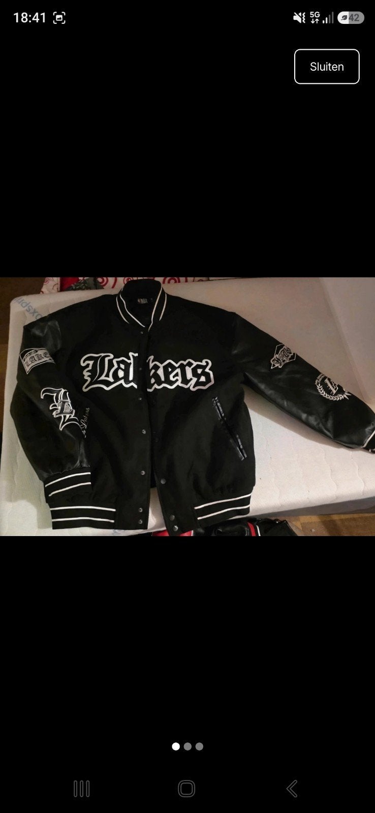NBA Los Angeles Lakers Varsity Jacket - Maat S, Kleding | Heren, Ophalen of Verzenden, Zo goed als nieuw, NBA