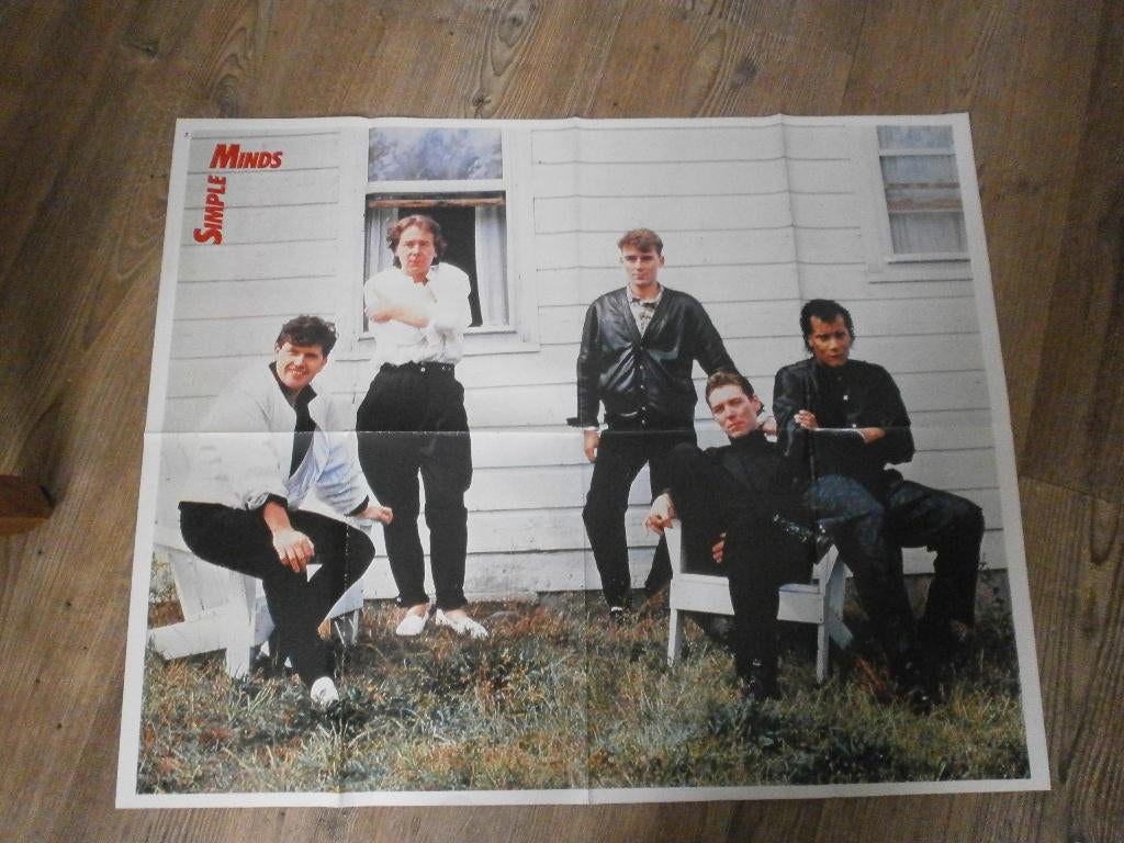 leuke xl poster jaren 80  Simple Minds, Verzenden, Zo goed als nieuw, A1 t/m A3, Muziek