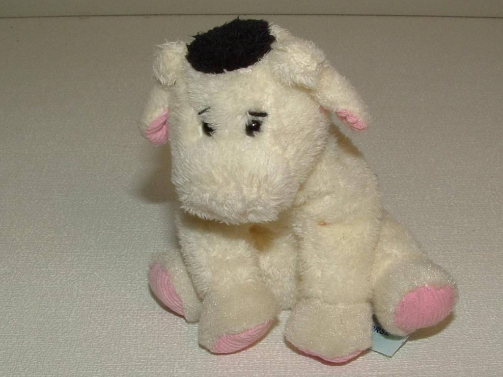 HAPPY HORSE KOE COW MINI ZACHTE BADSTOF WIT/ZWART MET, Ophalen of Verzenden, Nieuw, Overige typen