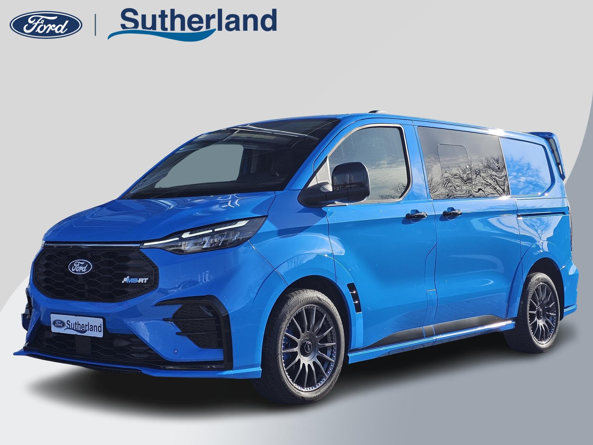 Ford Transit Custom 320 2.5 PHEV L1H1 MS-RT DC | Dubbele Cab, Auto's, Bestelauto's, Gebruikt, Euro 6, 4 cilinders, Parkeersensor
