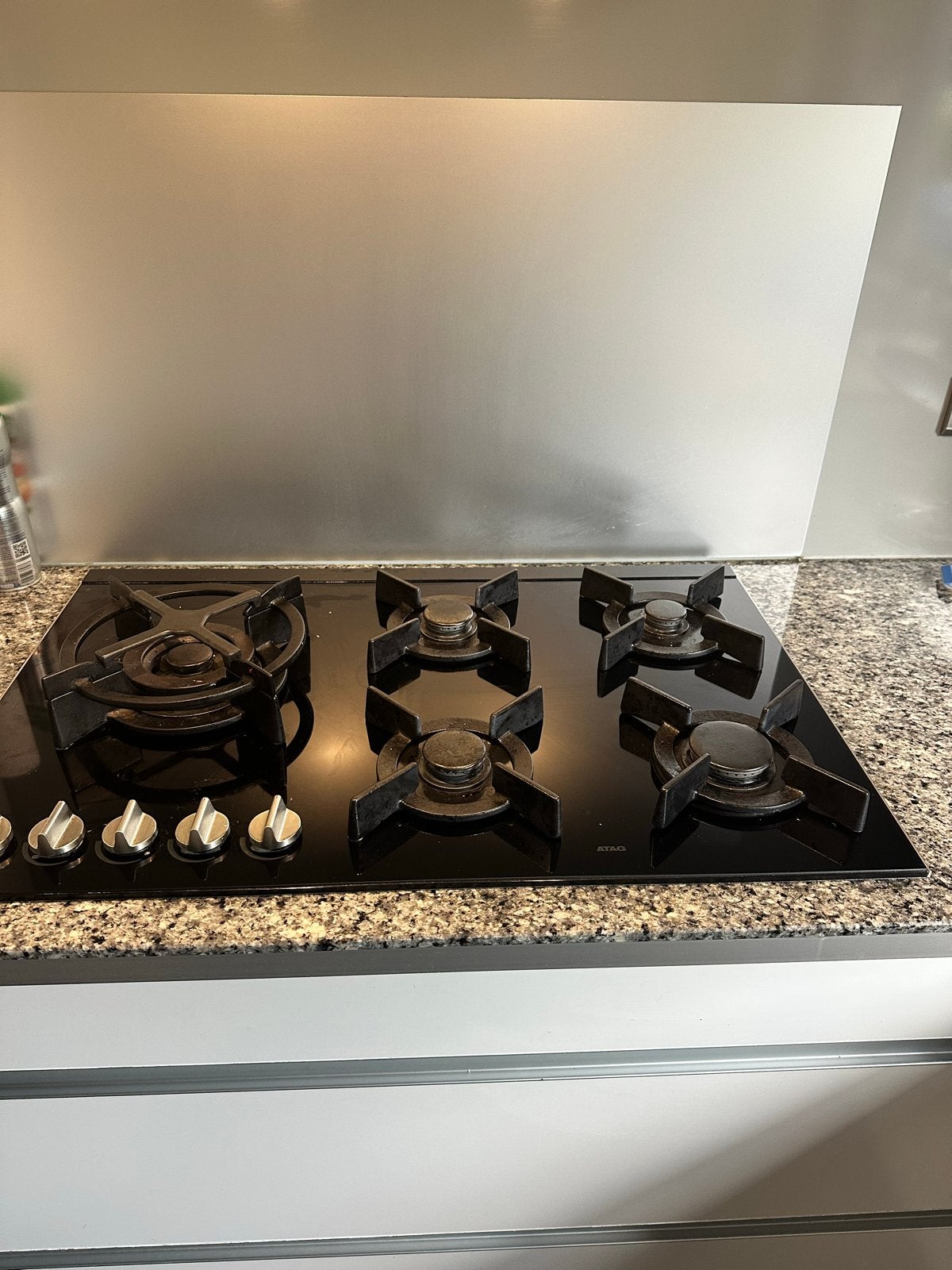 ATAG gasfornuis 5 pits met glas, Ophalen, Gebruikt, Inbouw, Gas
