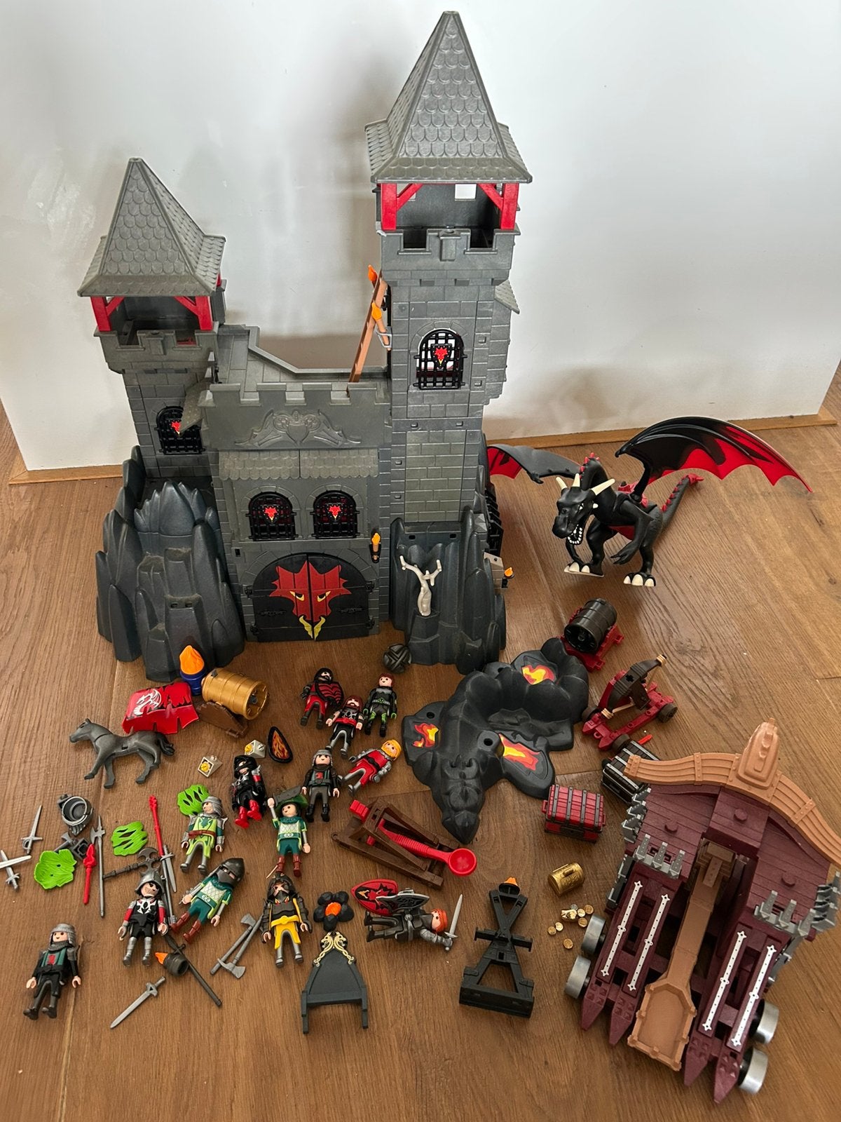 Playmobil draken ridderkasteel 3269 draak gevechtstoren, Kinderen en Baby's, Speelgoed | Playmobil, Ophalen of Verzenden, Gebruikt