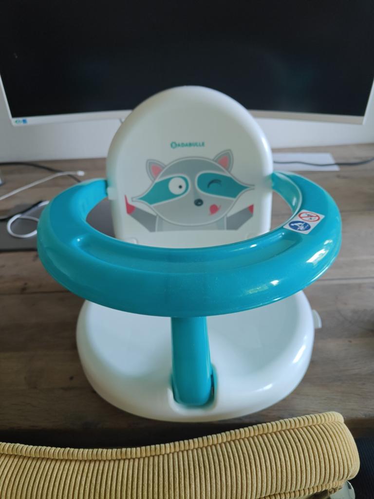 Badzitje met zuignappen - Badabulle Wasbeer, Ophalen, Zo goed als nieuw, Badzitje of Badring, Overige merken