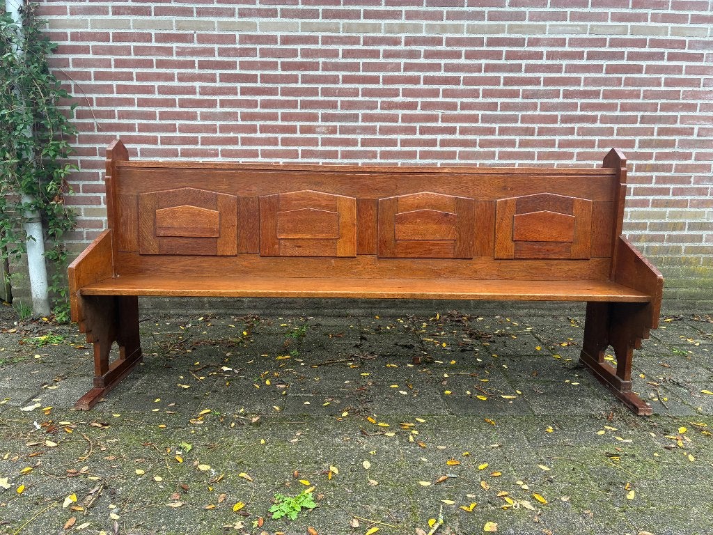 Antieke houten Kerkbank, Ophalen