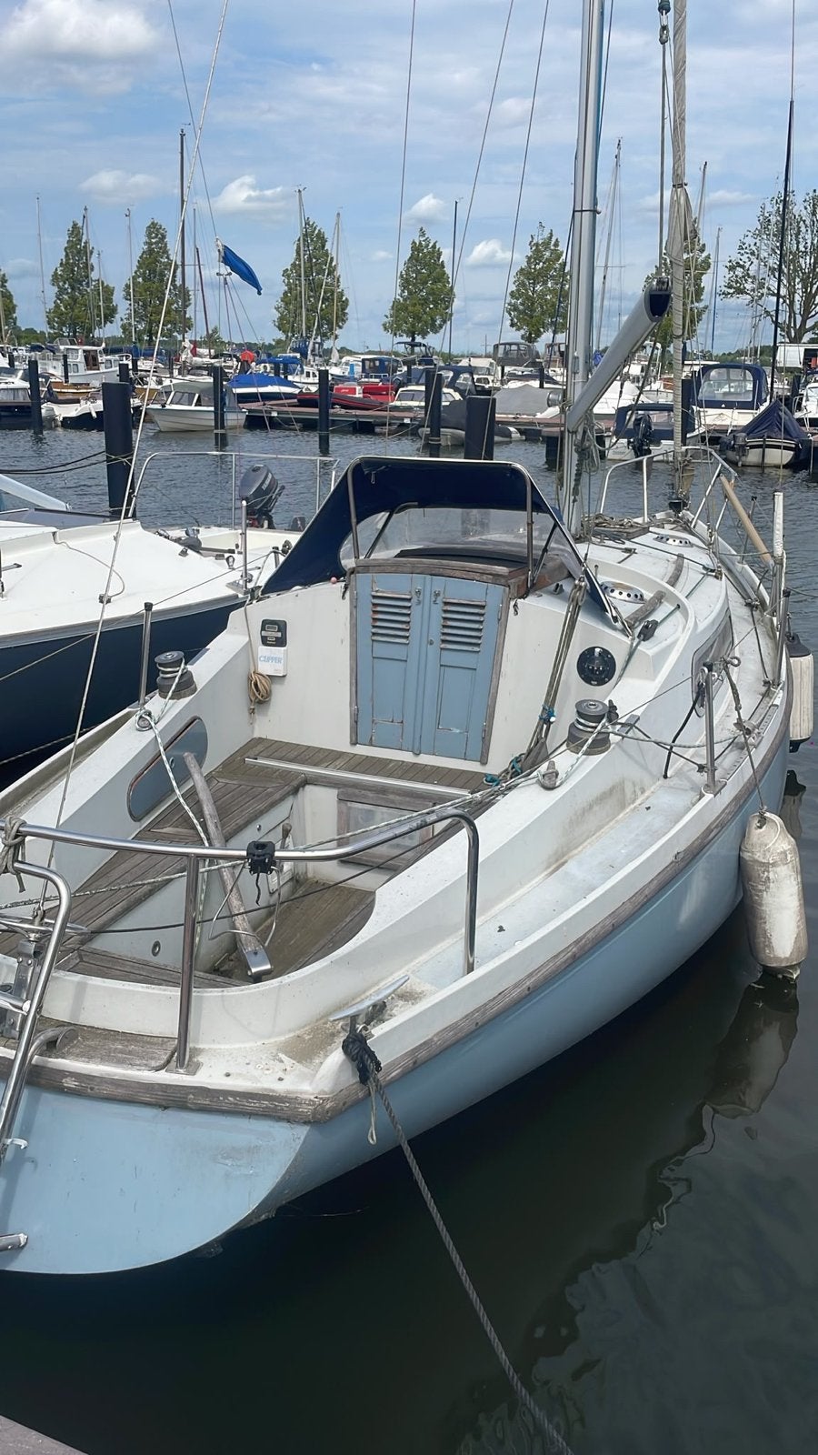 Kajuit zeiler Mystere met in board Vetus diesel motor, Ophalen, Gebruikt, Tourjacht of cruiser, Buitenboordmotor