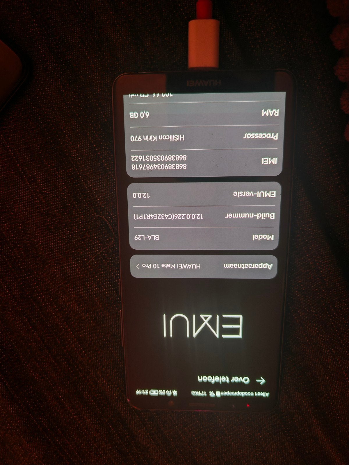 Huawei Mate 10 Pro - 6GB RAM, Kirin 970, Telecommunicatie, Gebruikt, Zwart, Touchscreen, Ophalen of Verzenden