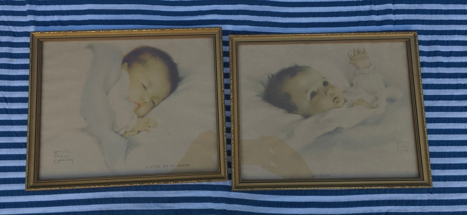 Set van 2 Vintage Bessie Pease Gutmann Baby Prints, Antiek en Kunst, Ophalen of Verzenden