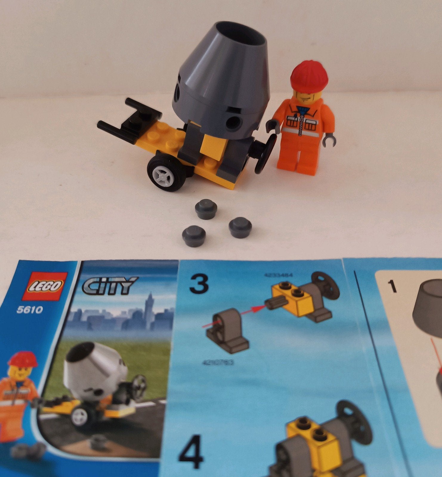 Lego City 5610 Cementmixer compleet met instructies, Lego, Inclusief instructies, Ophalen of Verzenden, Complete set