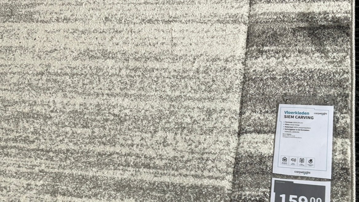 Nieuw Carpetright vloerkleed Siem Carving 1.60 bij 2.30 m, Ophalen, 150 tot 200 cm, Beige, Rechthoekig