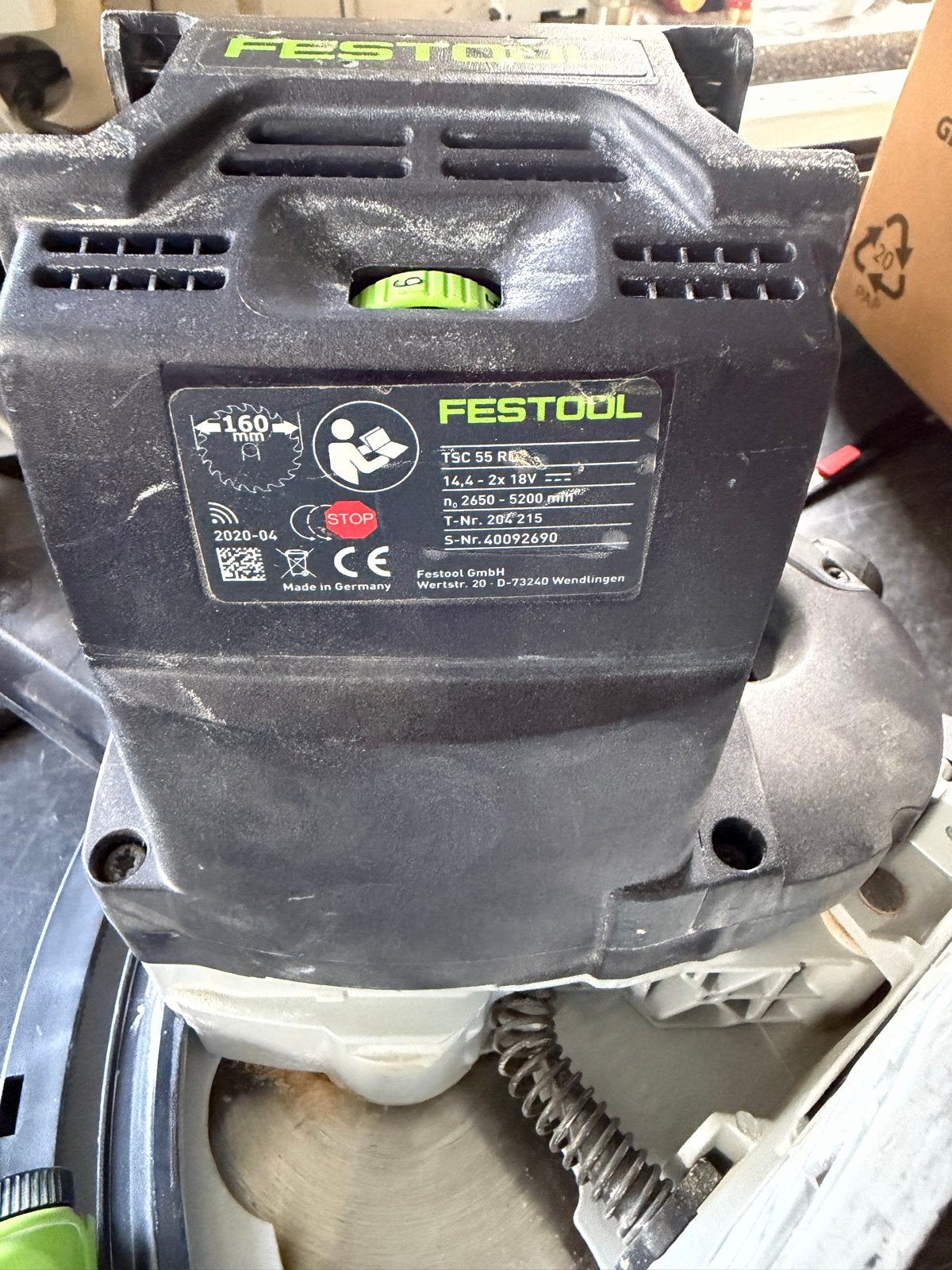 Festool TSC 55 REB Accu Invalzaag, Gebruikt, Invalzaag, Ophalen of Verzenden, 30 tot 70 mm