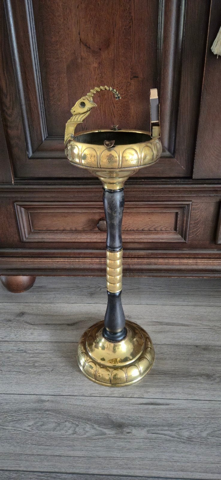 Art deco staande asbak jaren 40/50, Verzamelen, Ophalen, Gebruikt, Asbak