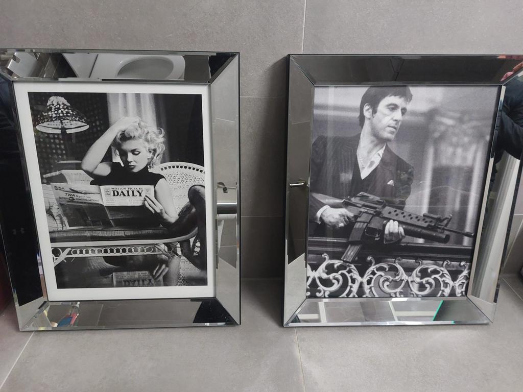 Scarface & Marilyn Monroe Posters in luxe Spiegel lijsten, Huis en Inrichting, Ophalen, Zo goed als nieuw, Foto of Poster, Minder dan 50 cm