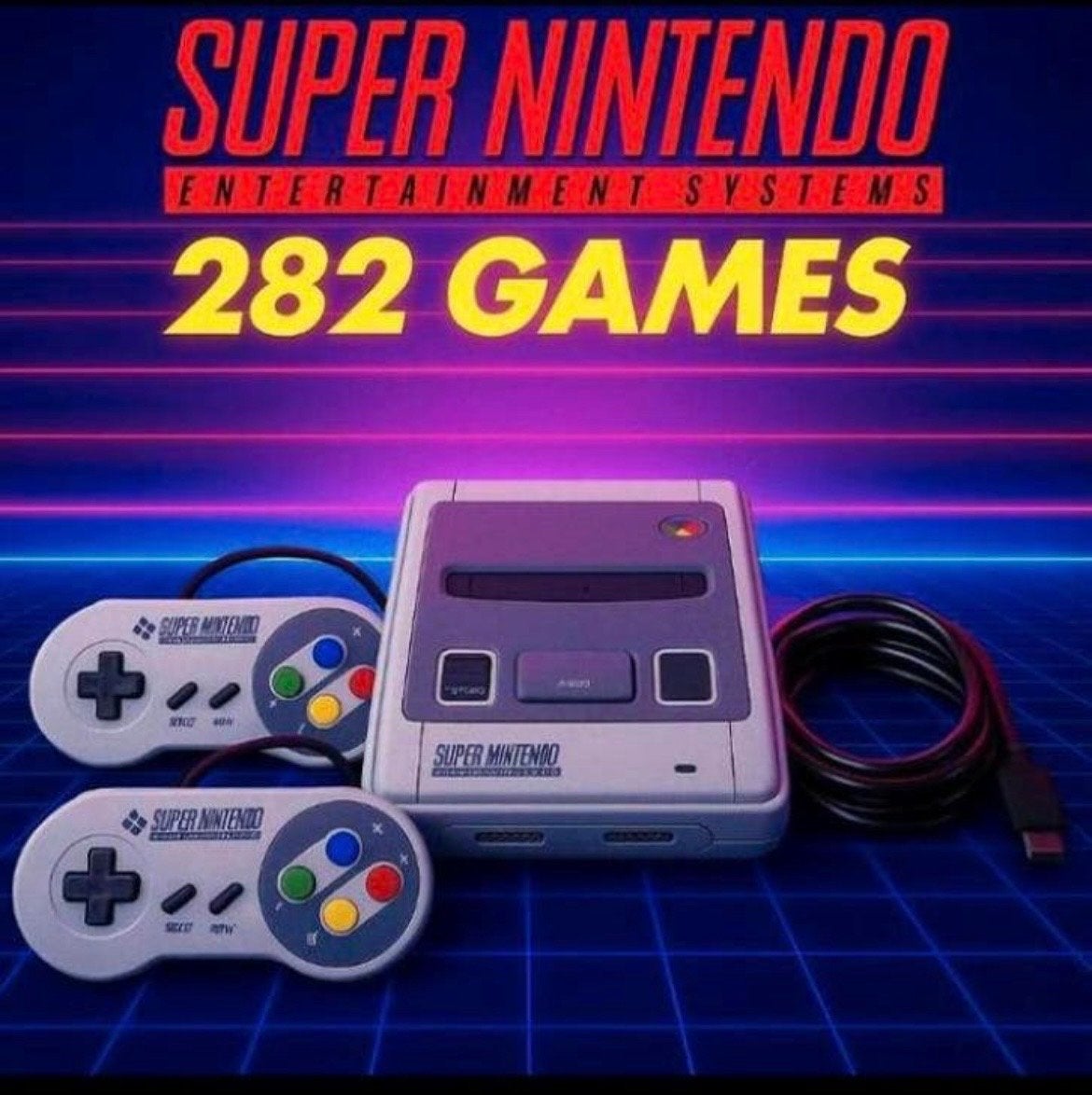 Super Nintendo Classic Mini met 2 controllers en 282 games, Spelcomputers en Games, Ophalen of Verzenden, Zo goed als nieuw, Met 2 controllers