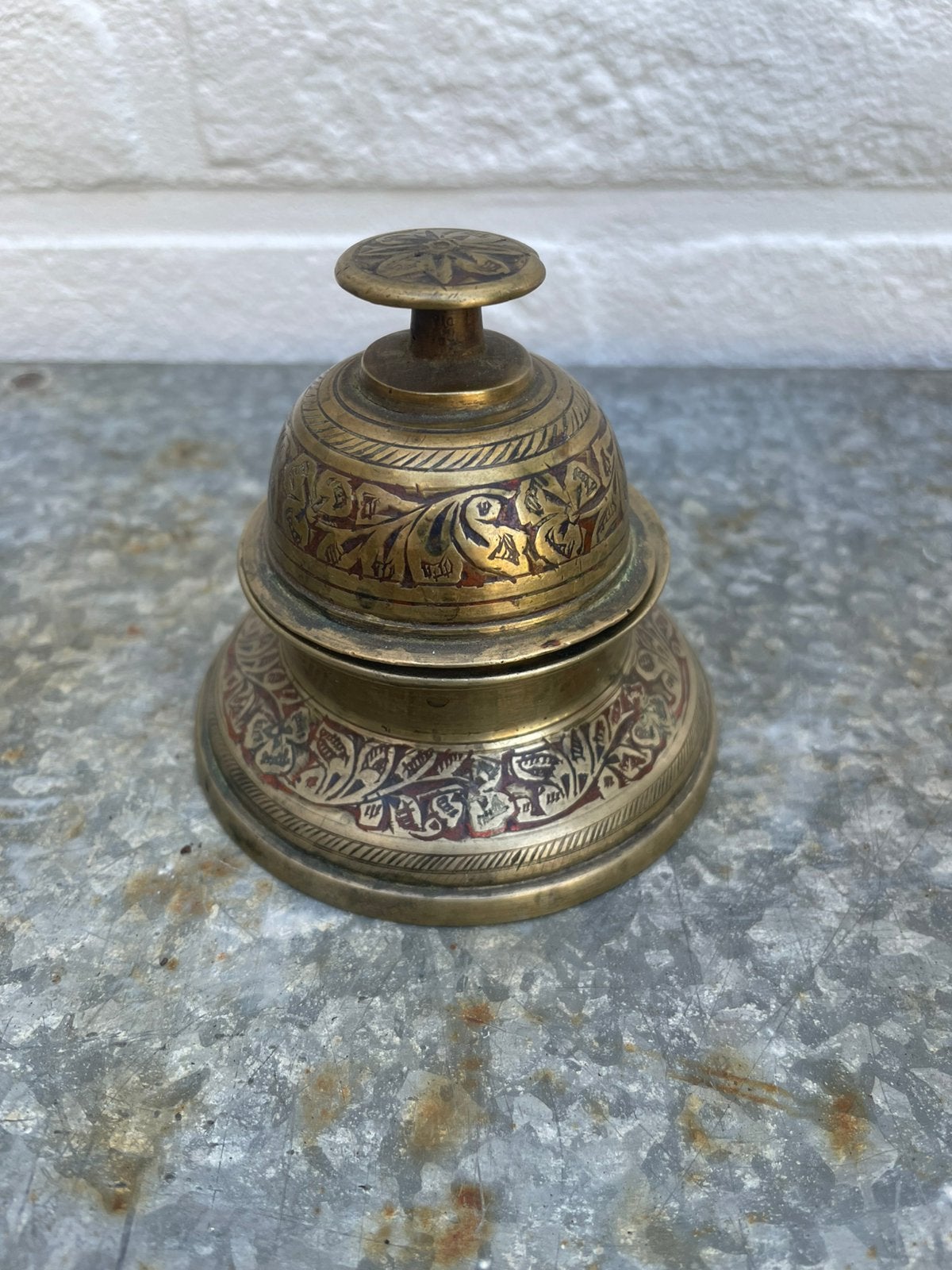 Olifantenbel India messing yoga vintage, Ophalen of Verzenden