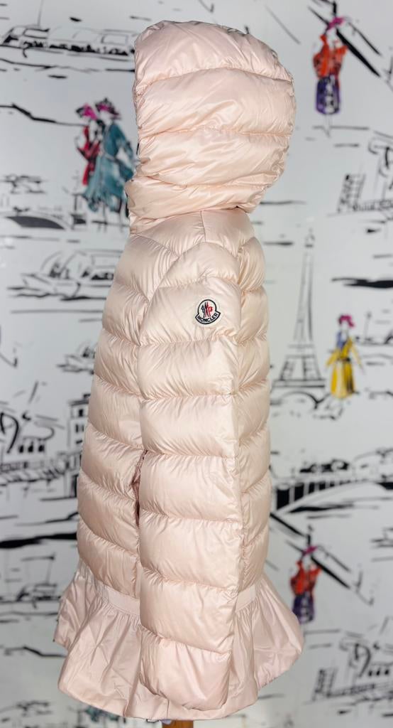 Moncler pastelroze New Nadra winterjas maat 8 (690 euro), Moncler EU, Zo goed als nieuw, Moncler, Customercare@moncler.com