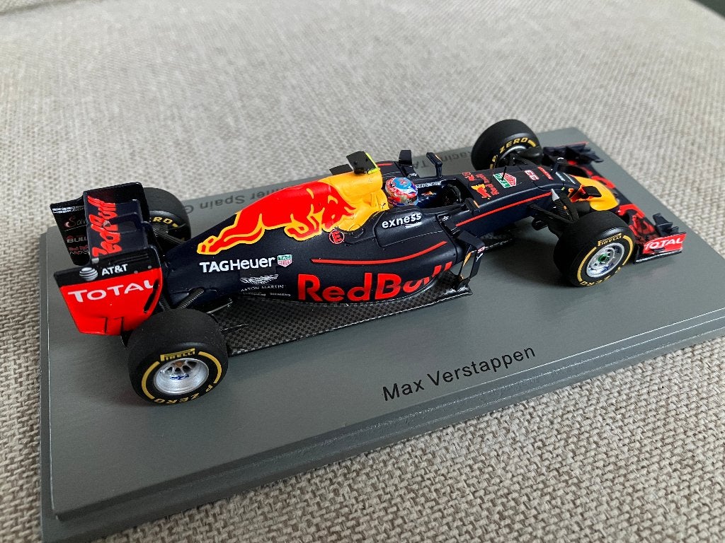 Max Verstappen 1:43 1st win Spanje 2016 RB12 Spark S5019, Ophalen of Verzenden, Nieuw, Formule 1