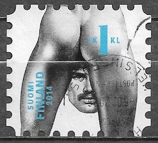 FINLAND 1 LK zegel Tom van Finland 2014, Verzenden, Finland, Gestempeld