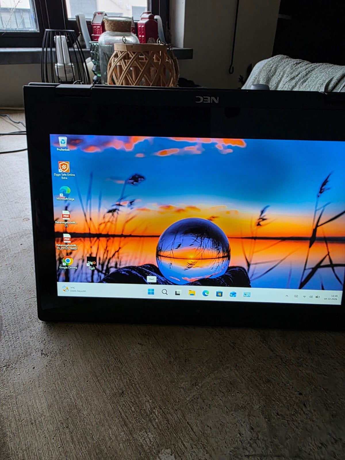 pc en tablet in een., Computers en Software, Usb-aansluiting, Nec, Zo goed als nieuw, 128 GB