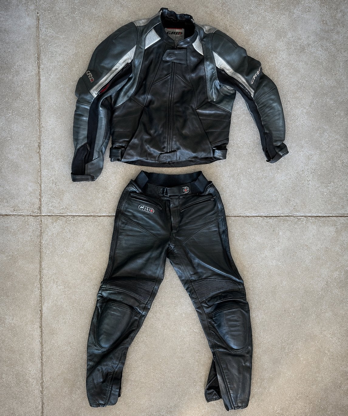 GRID Leren Motorpak Maat 52, Motoren, Kleding | Motorkleding, Ophalen of Verzenden, Tweedehands, Heren, Combipak