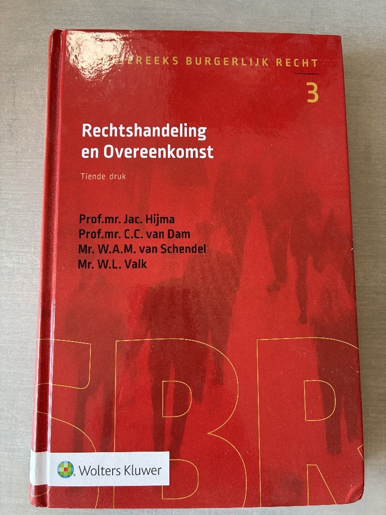 Rechtshandeling en overeenkomst, Nieuw, Ophalen of Verzenden, WO, Wolters Kluwer