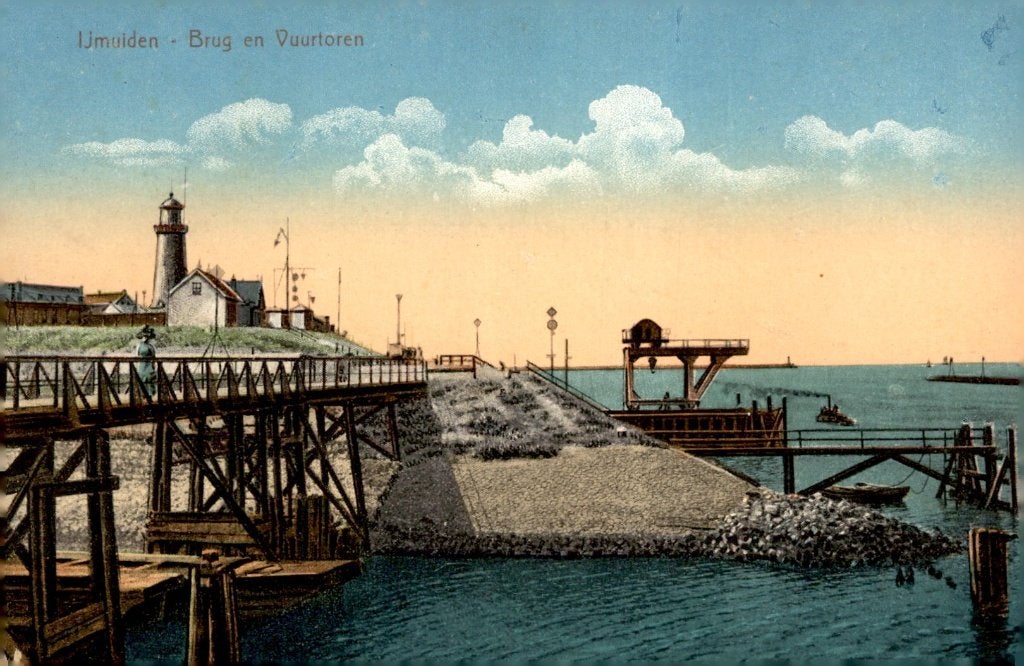 IJmuiden Brug en Vuurtoren # 665, Verzenden, Voor 1920, Gelopen, Noord-Holland