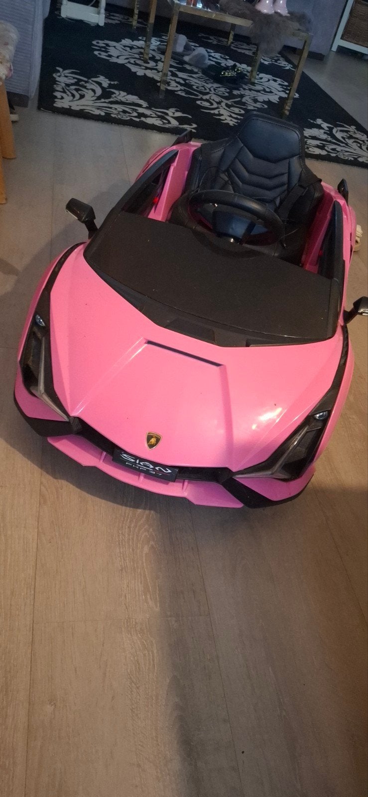 Roze Lamborghini Sian Kinderauto met Afstandsbediening, Kinderen en Baby's, Ophalen, Gebruikt, Afstandsbediening